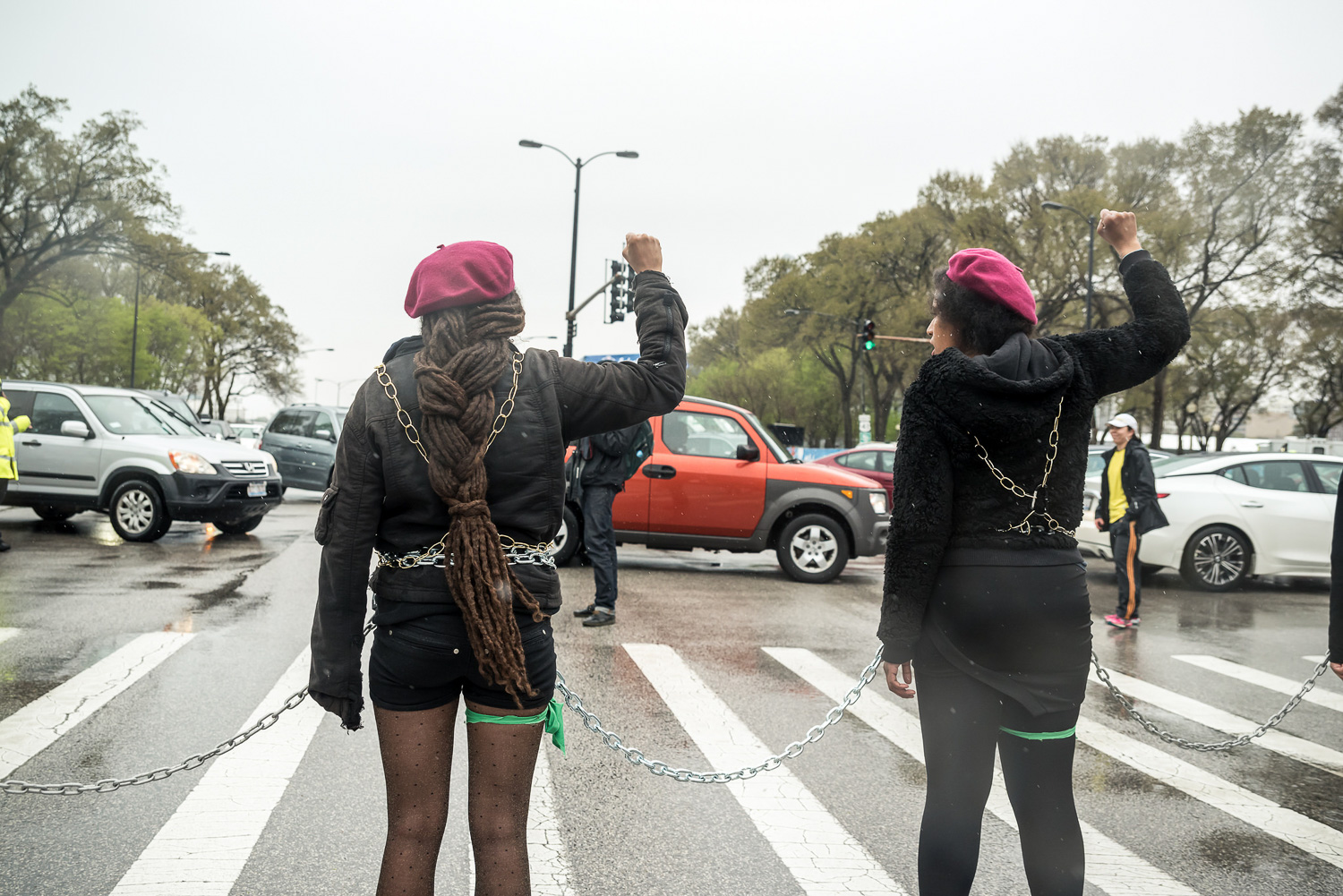 Activistas vinculados a Black Lives Matter. Foto cortesía de Sarah-Ji.